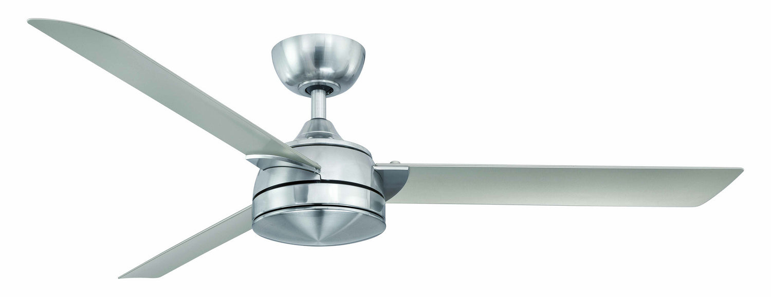 Fanimation Xeno fan with three straight silver-colored blades